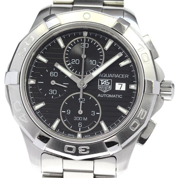 TAG HEUER Aqua racer CAP2110 Chronograph black Dial Automatic Men's Watch - Picture 4 of 12